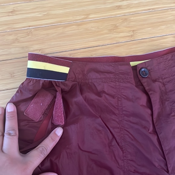 Free People Nylon Ripple Jogger Crop Mahogany Light Weight Sporty Pants - Picture 6 of 13